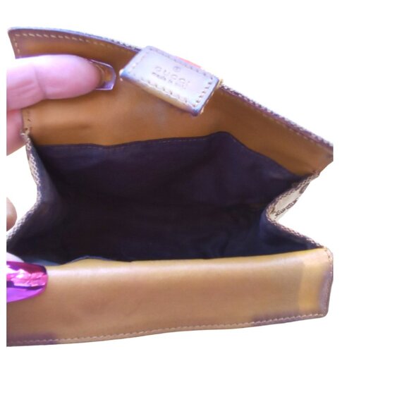 GUCCI Vintage Canvas GG Sherry line Clutch EUC - Picture 2 of 9